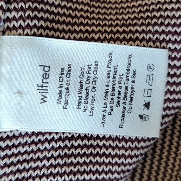 Wilfred long slit tank top in burgundy and cream - Picture 8 of 13